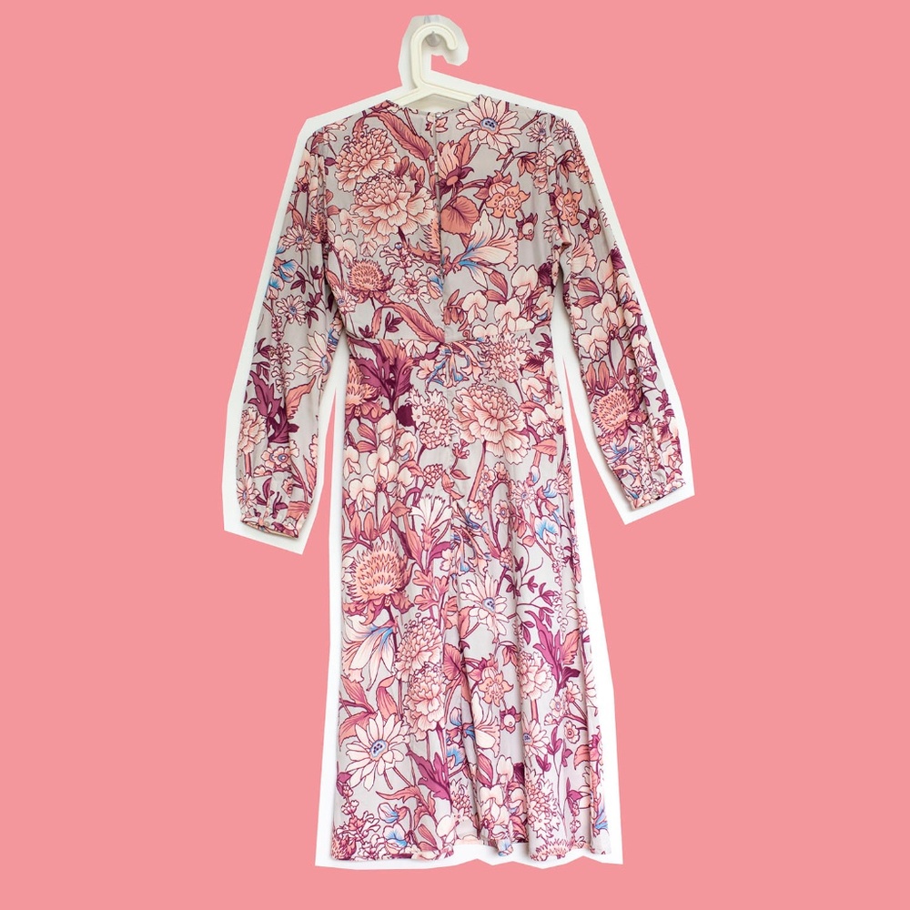 Asos Long Sleeve Floral Dress
